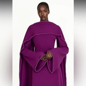 Khanum’s Krace Dress in Purple with Beaded Scarf